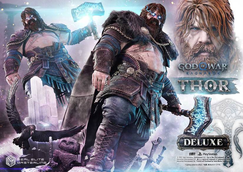 התמונה מציגה את פסל Prime 1 Studio Thor