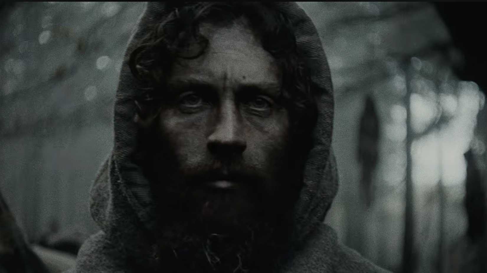 Aaron Taylor-Johnson staring ahead in Werwulf