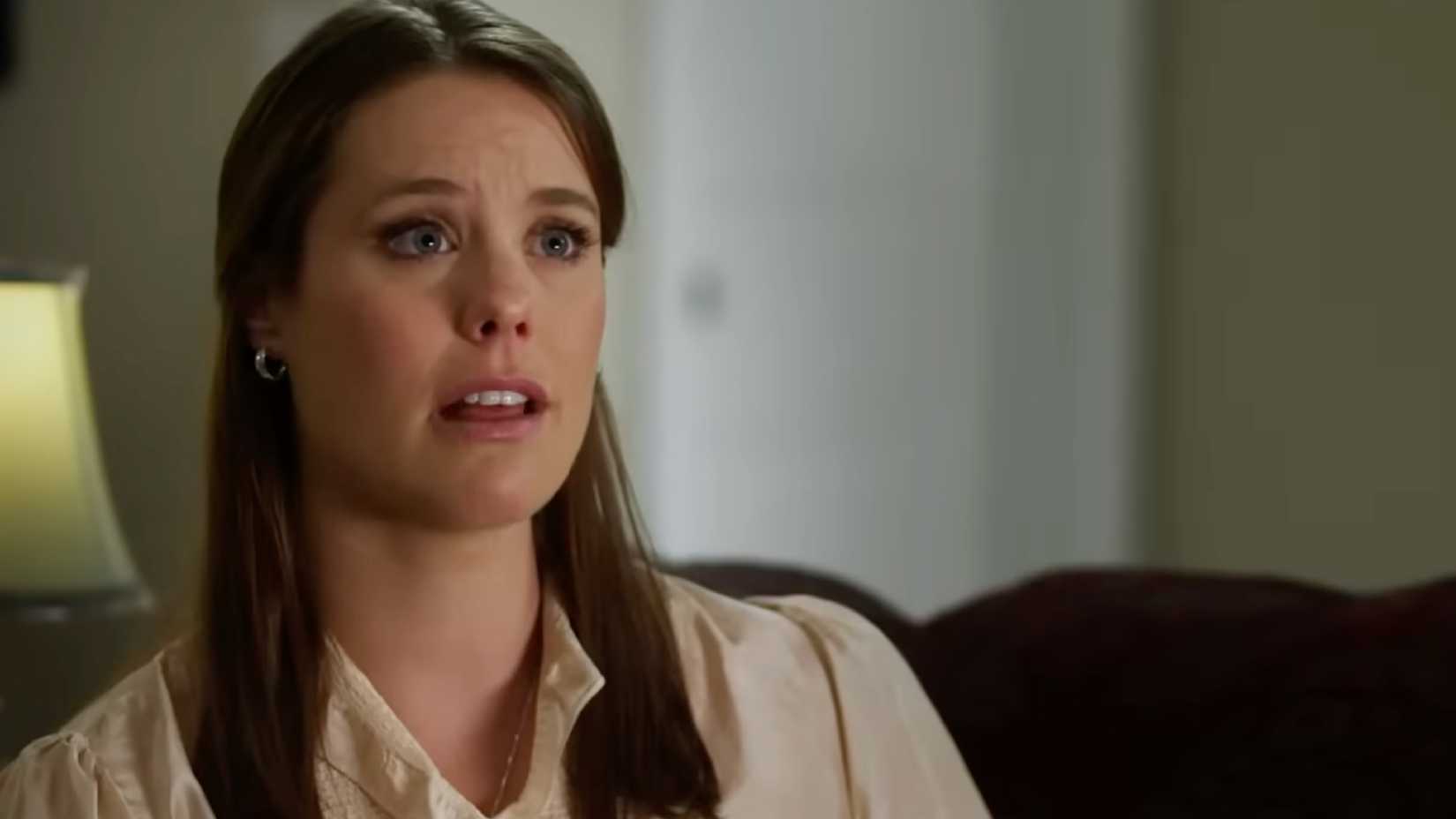 Ashley Williams looks surprised in Scents and Sensibility
