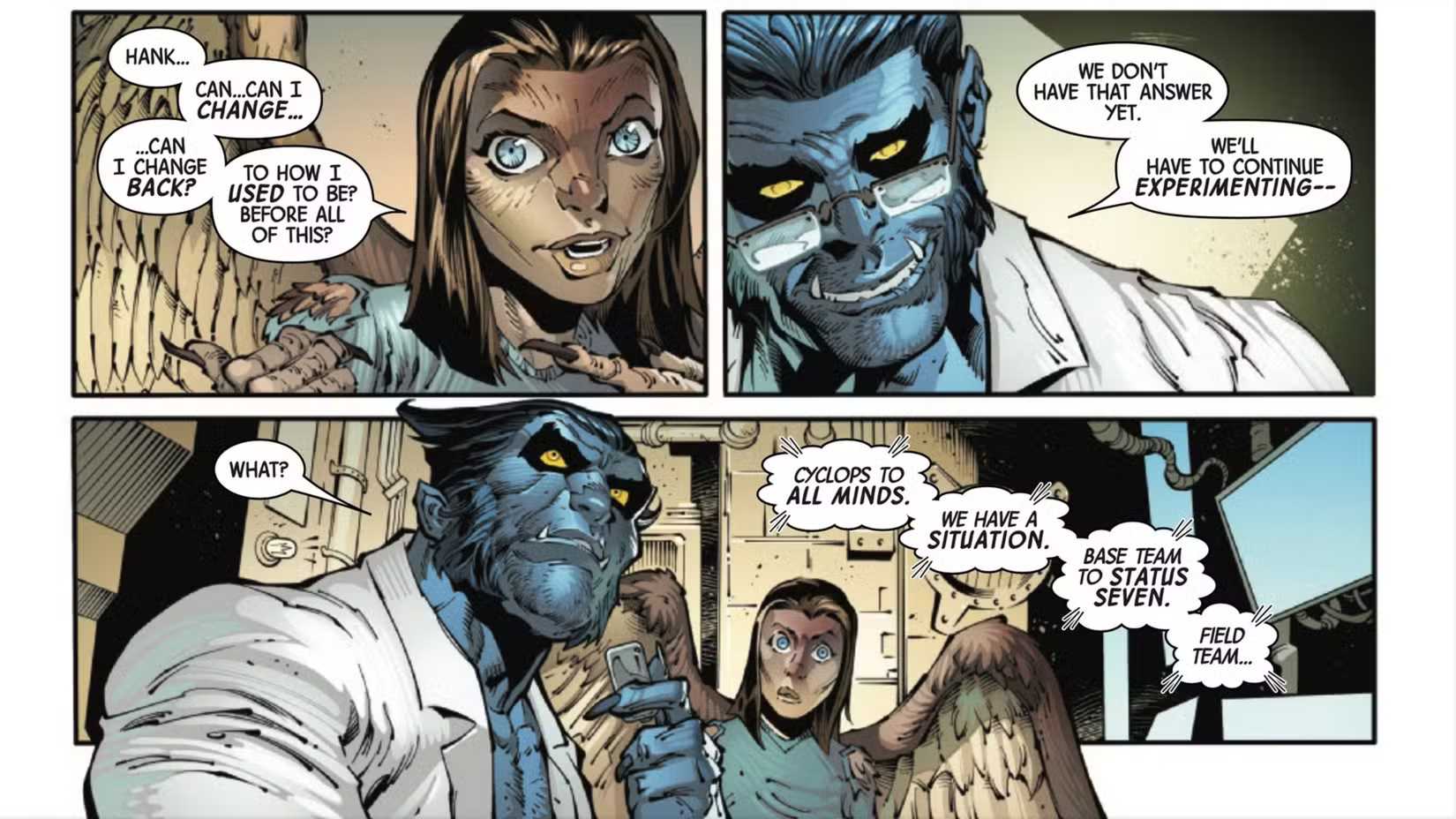 beast and animalia discussing their powers in x-men comics