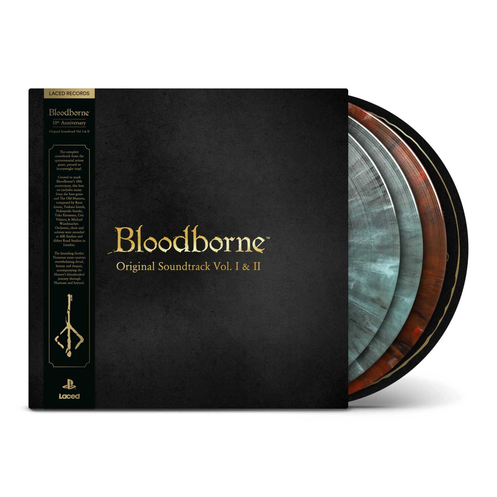 Image shows a Bloodborne vinyl collection