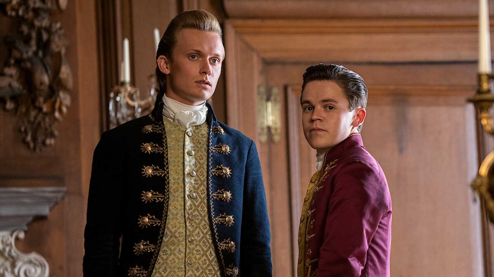 Brimsley and Reynolds in Queen Charlotte: A Bridgerton Story.
