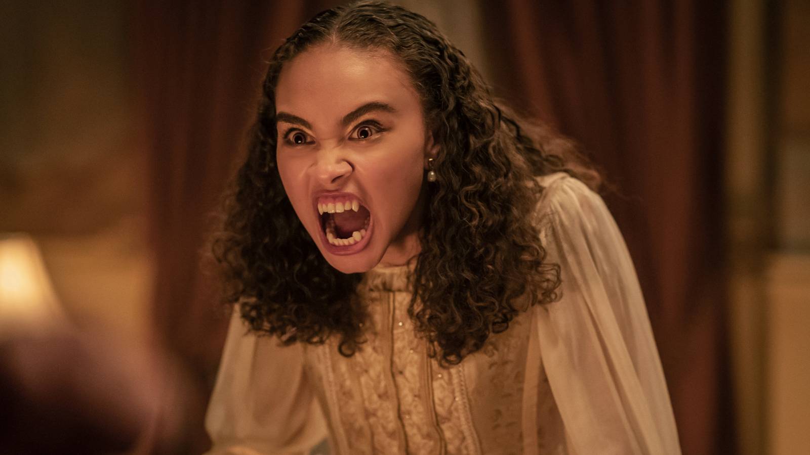 Bailey Bass’s Claudia looking angry in Interview with the Vampire