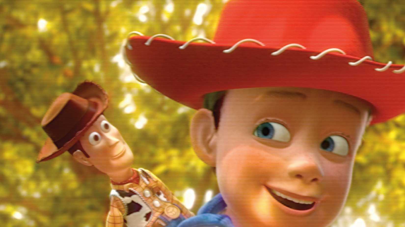 Camcorder footage of younger Andy running around with Woody on his shoulders in Toy Story 3