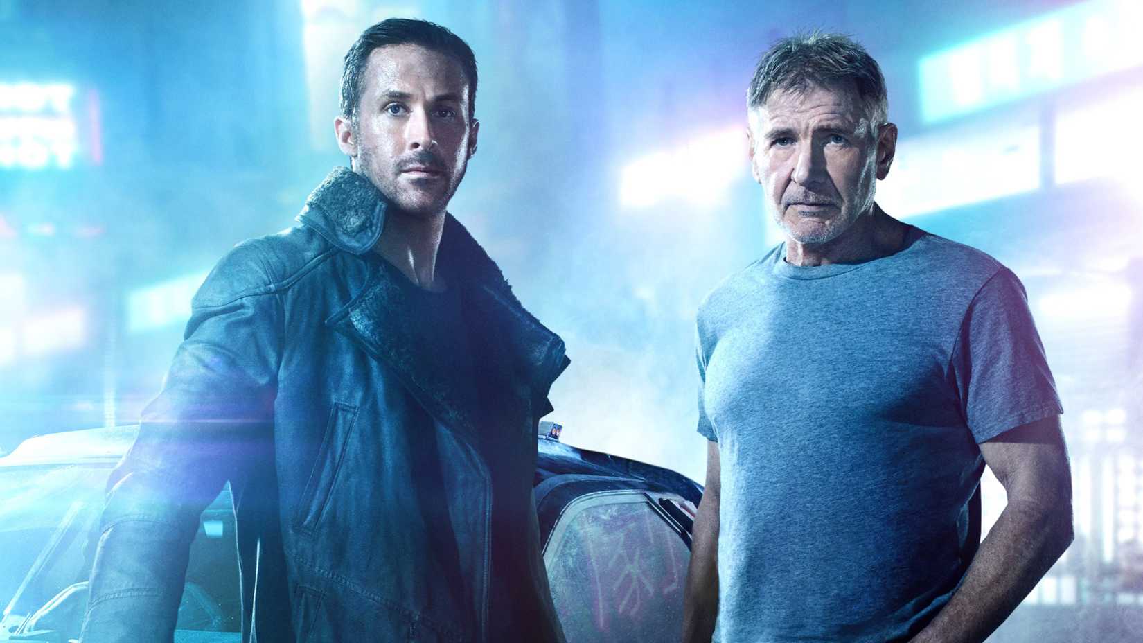 Ryan Gosling’s “K” and Harrison Ford’s Rick Decard in Blade Runner 2049’s official promo shot