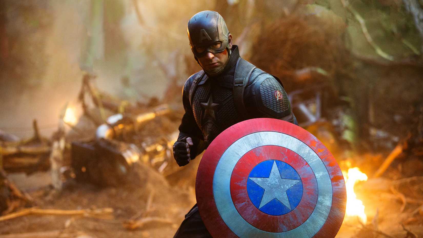 Chris Evans as Captain America in Avengers Endgame 