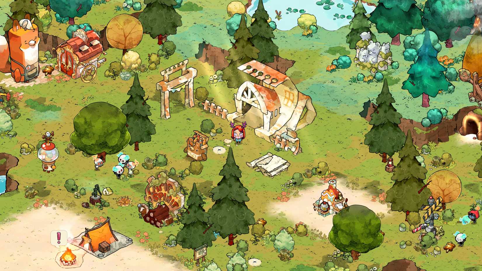Cozy Grove 2 Camp Spirit screenshot of character at campsite
