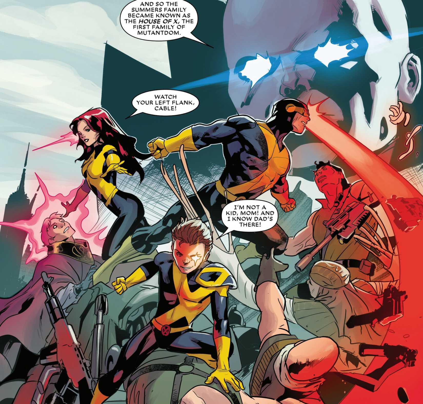 cyclops leads the summers family as an x-men team