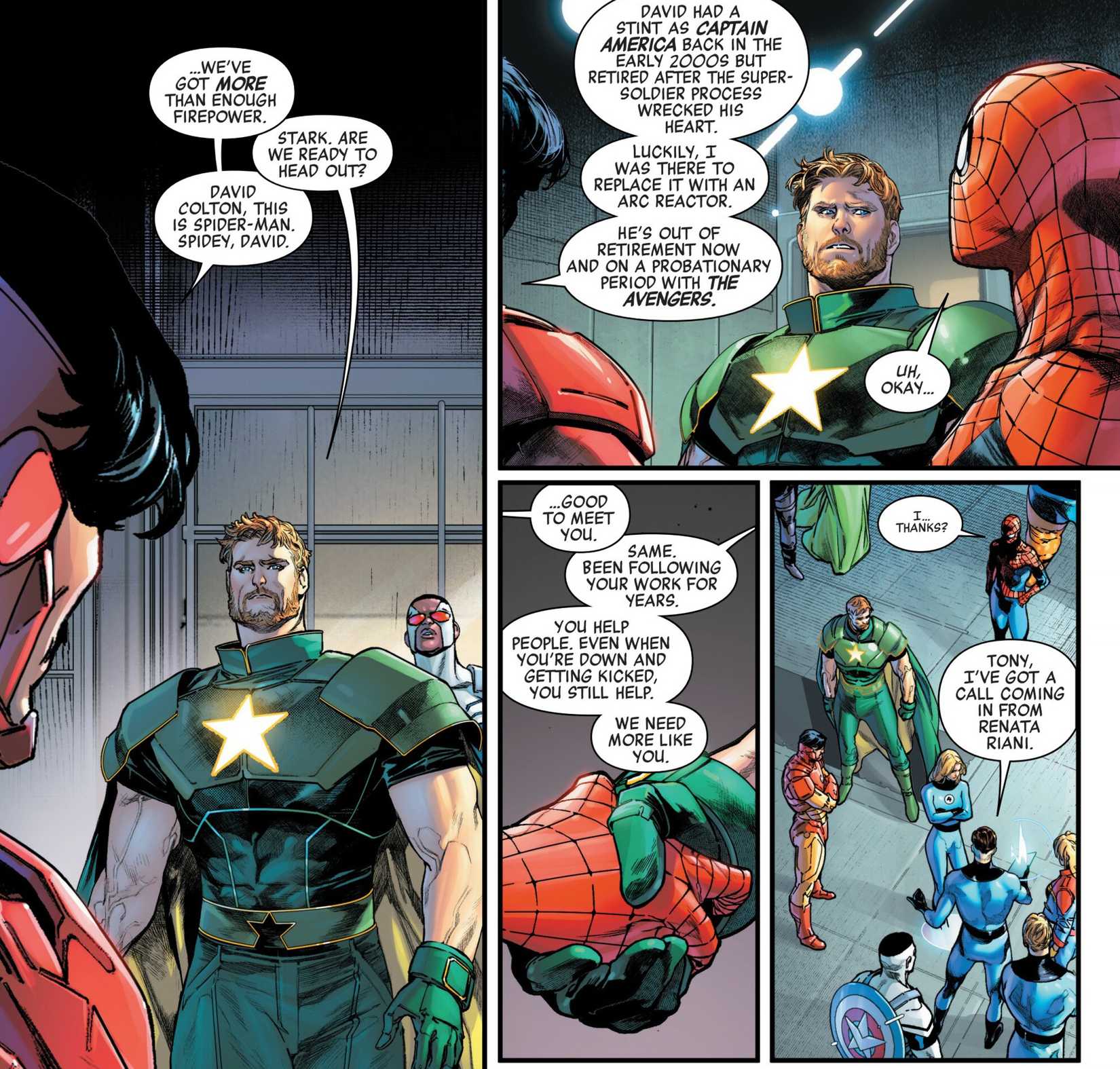 david colton meets spider-man and joins the avengers for the first time