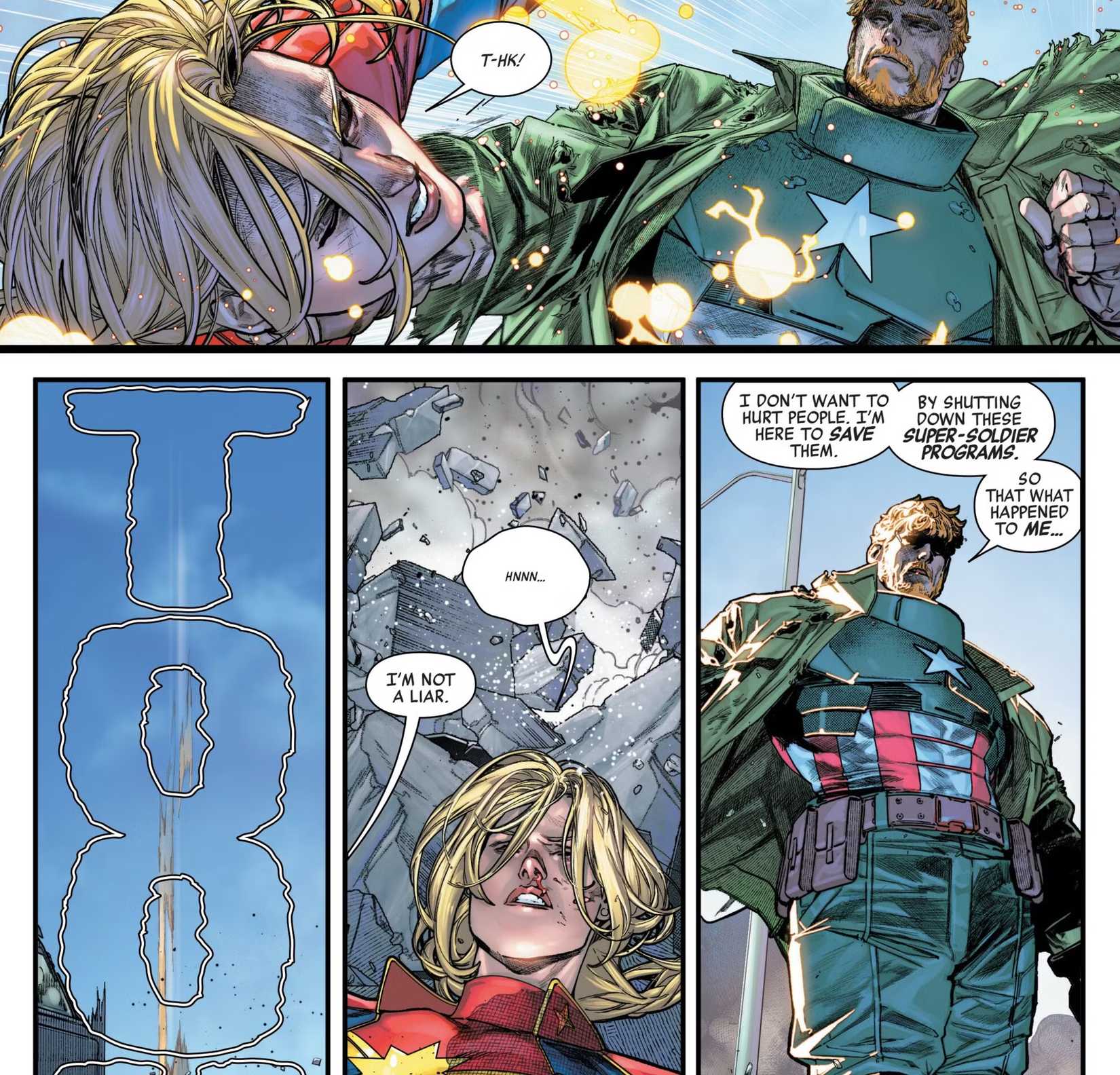 david colton vs captain marvel in avengers armageddon comic