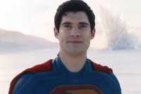 David Corenswet suited up as Superman in the Supergirl movie