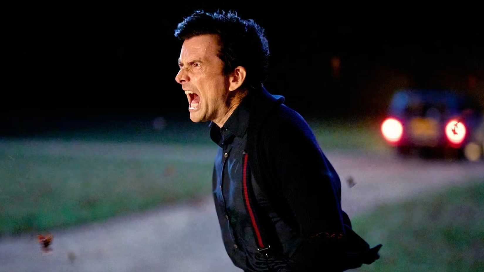 David Tennant's Tony screaming in Rivals season 2 episode 6