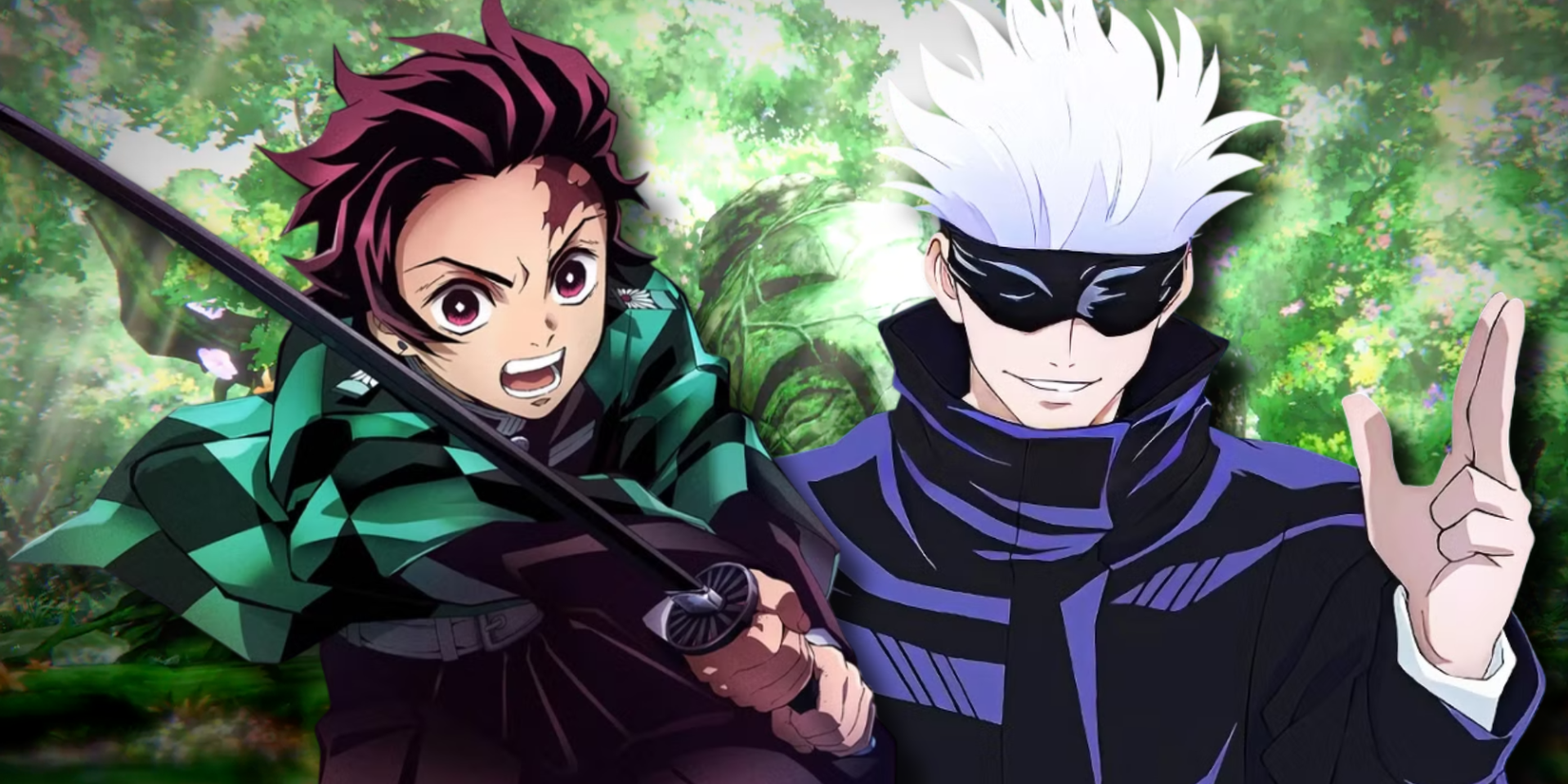 Demon Slayer ו-Jujutsu Kaisen מול משחק Jigokuraku BATTLE IN HELL'S PARADISE מטושטש - תמונה מומלצת של אנימה