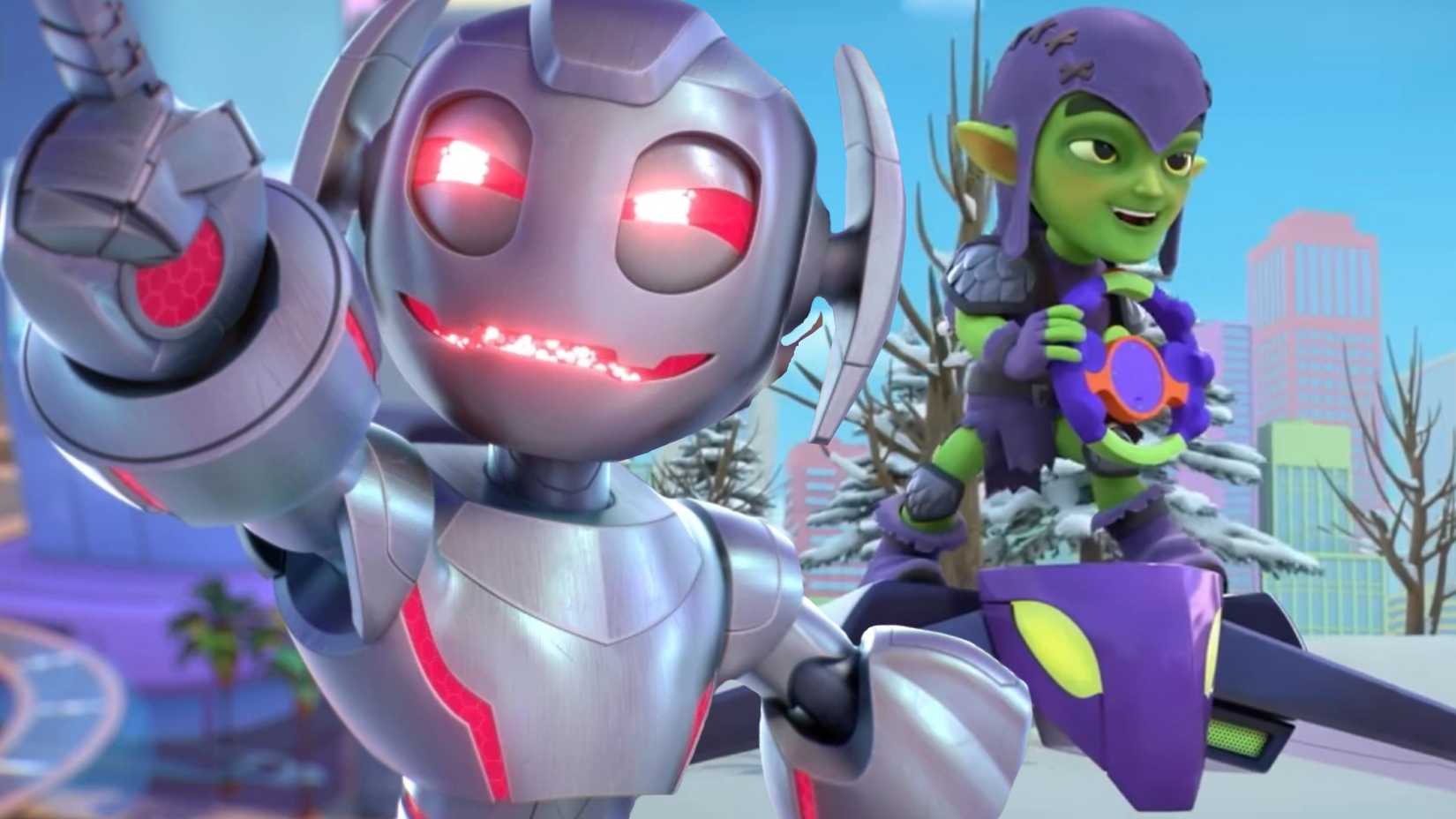 disney jr versions of marvel's ultron and green goblin