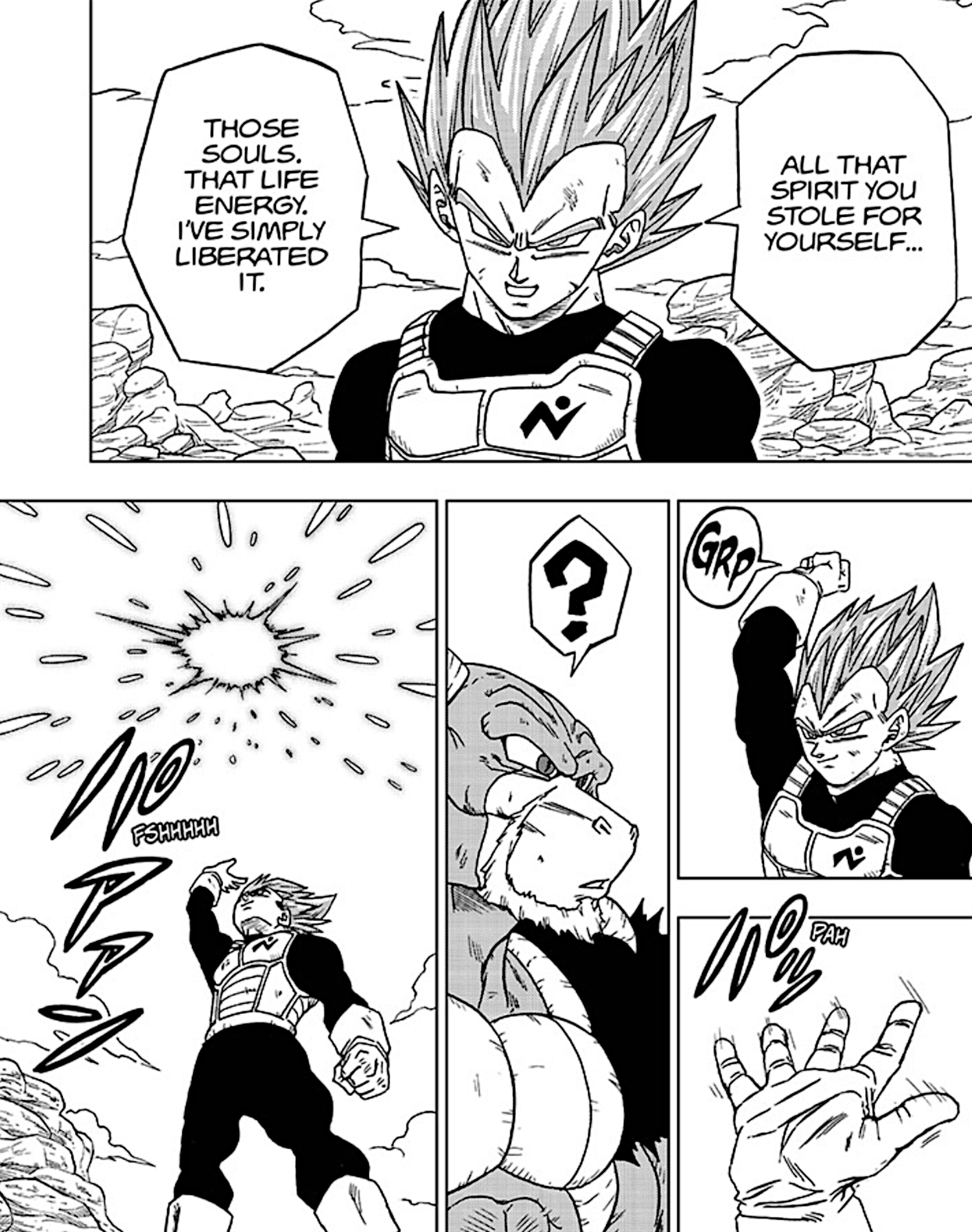 Dragon Ball Super Reverse Spirit Bomb in Vegeta's Forced Spirit Fission chapter 61