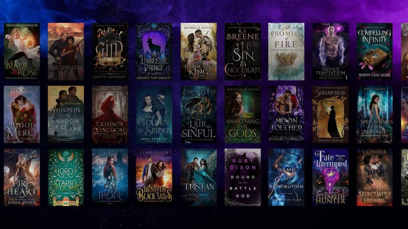 FaRoSociety collage of romantasy books