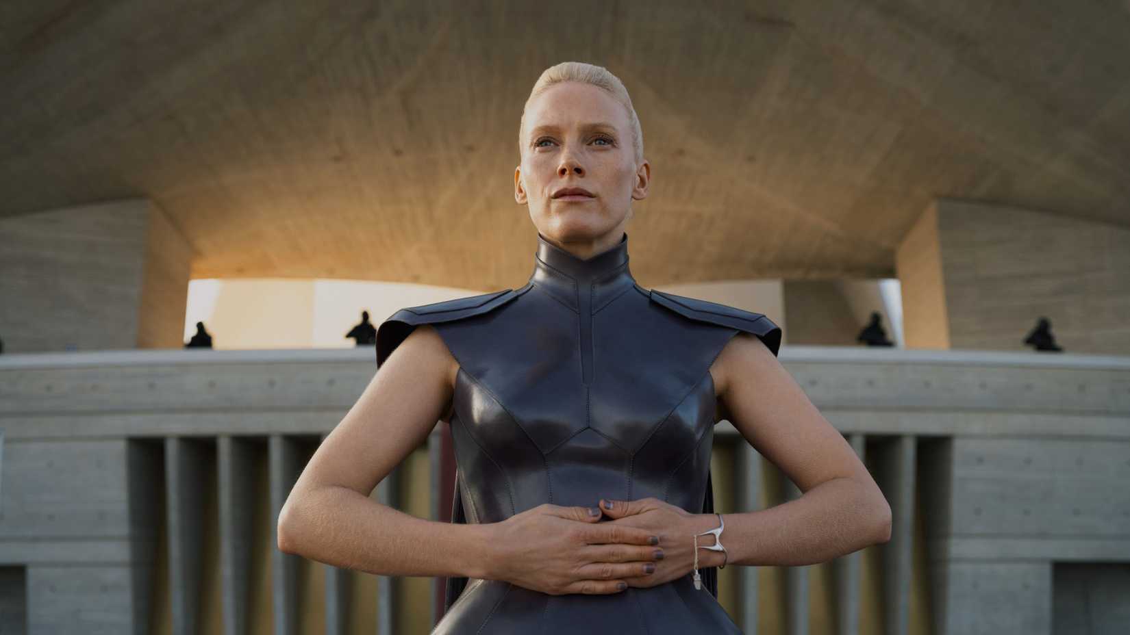 Demerzel (Laura Birn) standing in Foundation