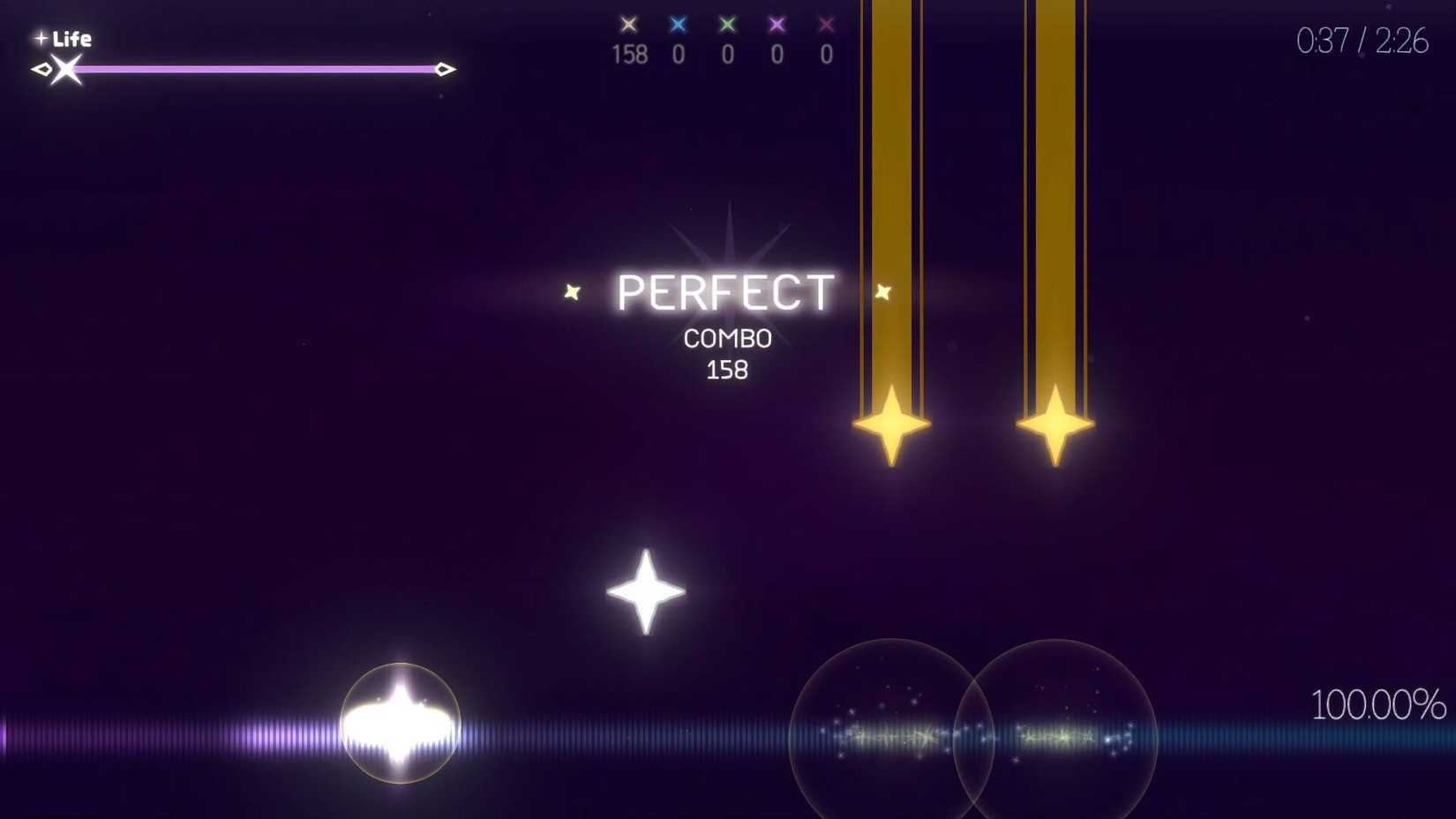 Notes flying down in Glisynth.