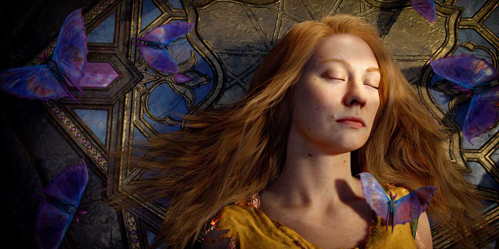 God of War Laufey Faye sleeping close up official image