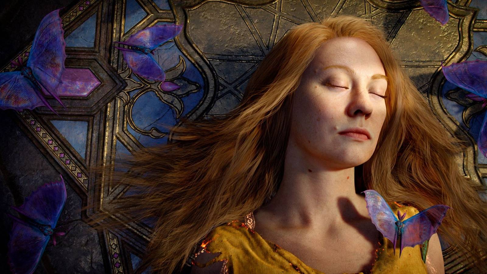 God of War Laufey Faye sleeping close up official image