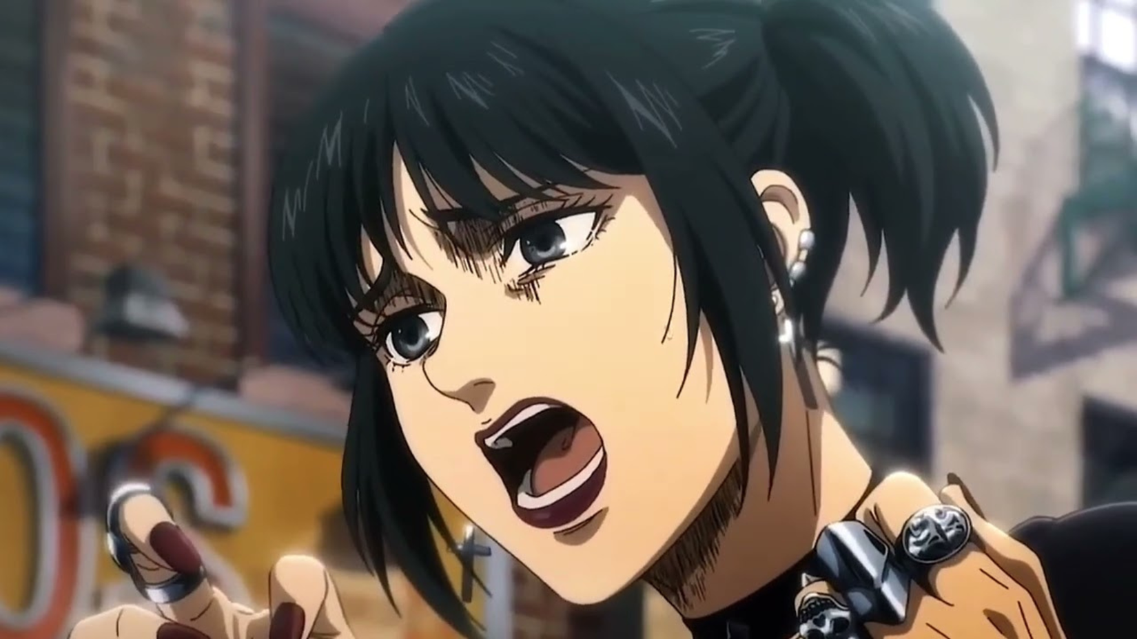 Goth Mikasa Ackerman from Attack on Titan The Last Attack end credit scene anime image