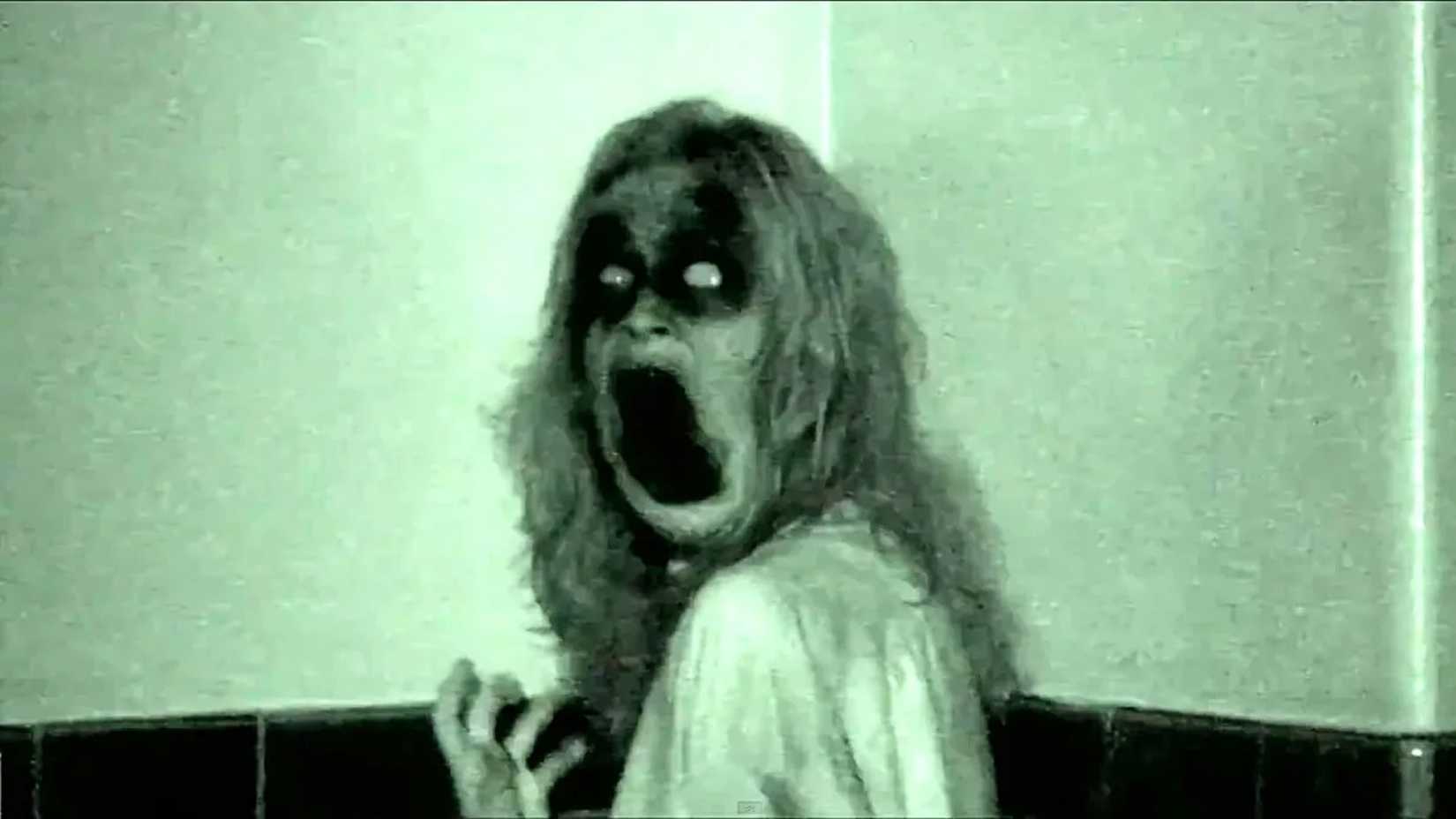 Ghost Girl from Grave Encounters Screaming At The Camera With a Distorted Face