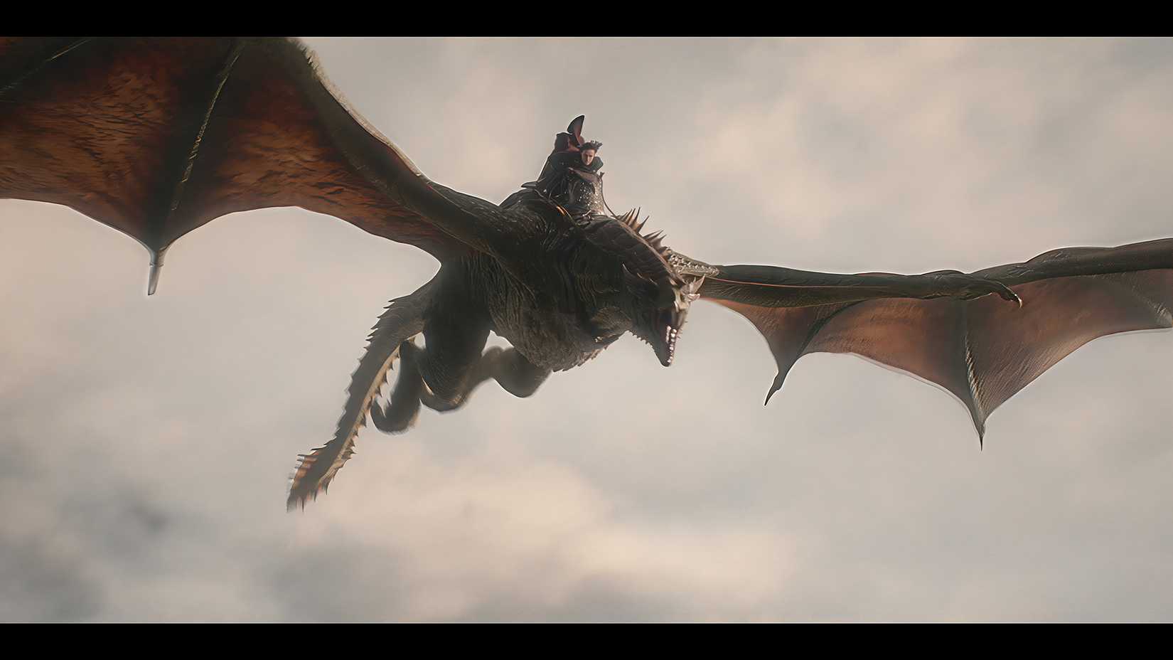Jace flying on his dragon in House of the Dragon season 3