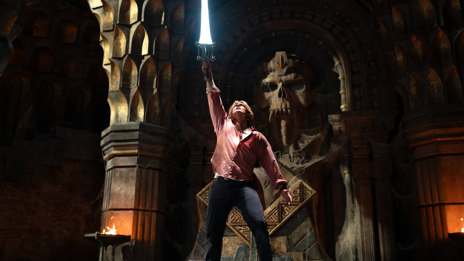 He-Man holding his sword in Masters of the Universe
