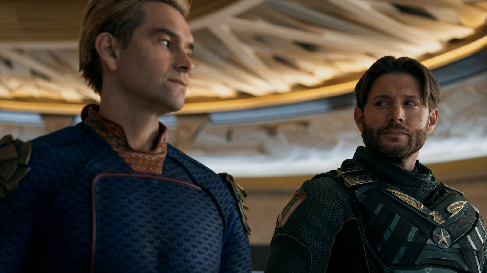Homelander and Soldier Boy standing together in season 5 of The Boys