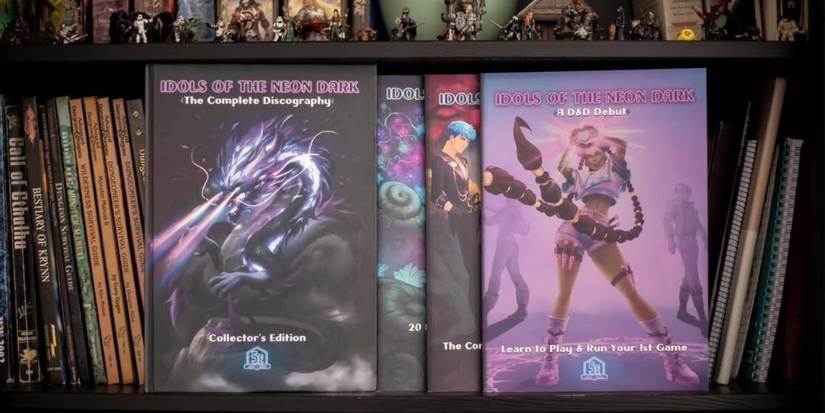 The D&D books for Idols of the Neon Dark.