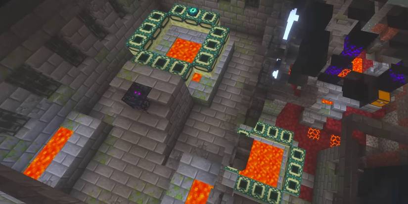Minecraft Triple Portal Mania early End Portal world seed