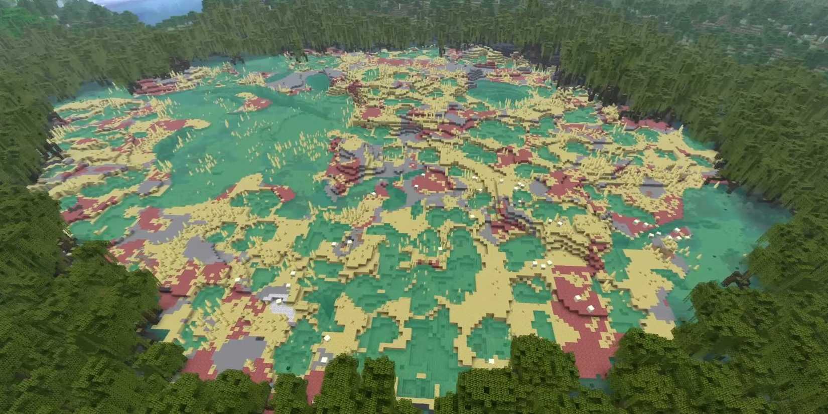 Minecraft Outdoor Sulfur Hot Springs Nintendo Switch world seed