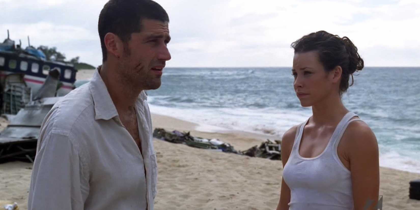 Jack and Kate in the Lost season 1 episode White Rabbit