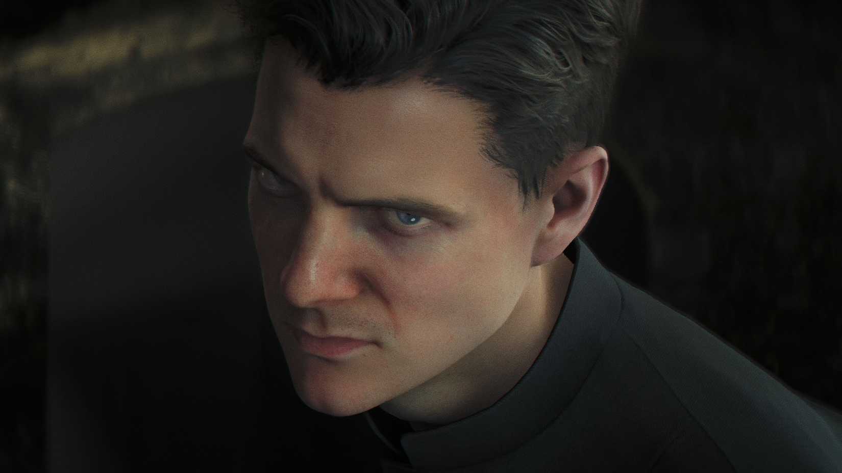 James Bond scowling in 007 First Light