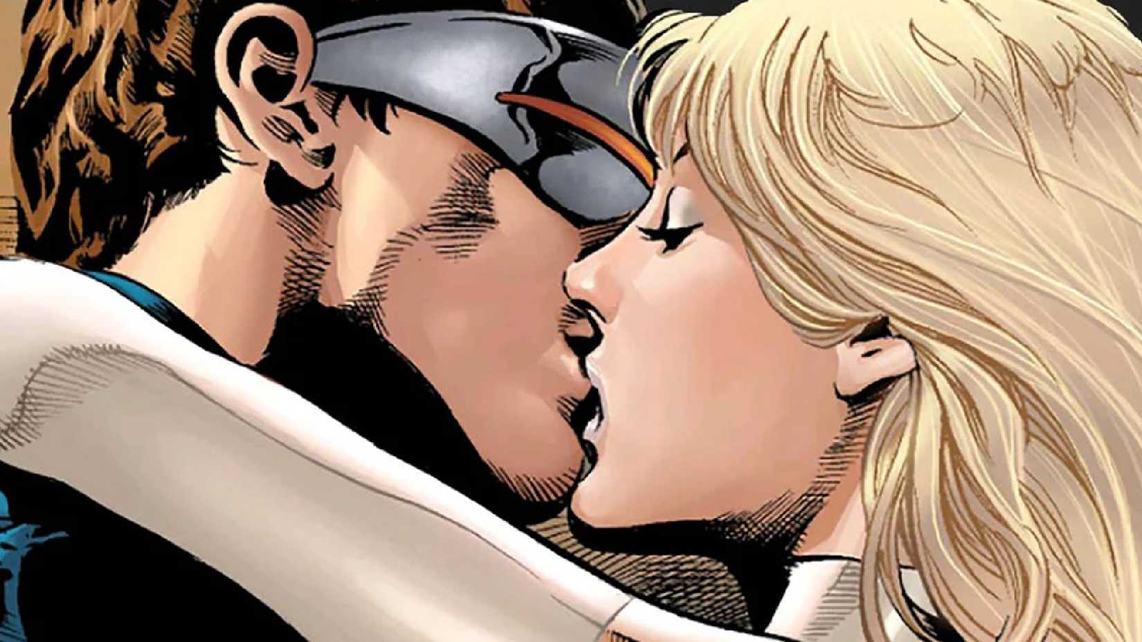 kiss between x-men's cyclops and emma frost