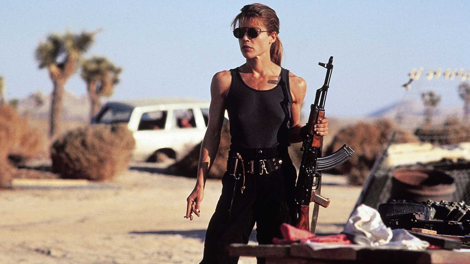Linda Hamilton as Sarah Connor in Terminator 2
