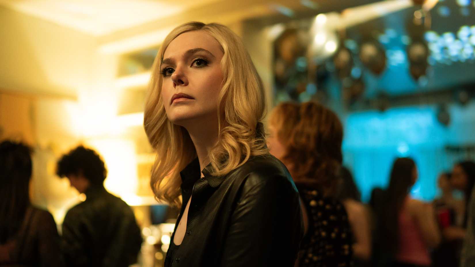 Margo is at a party wearing a black tank top and a black leather jacket in Margo's Got Money Troubles
