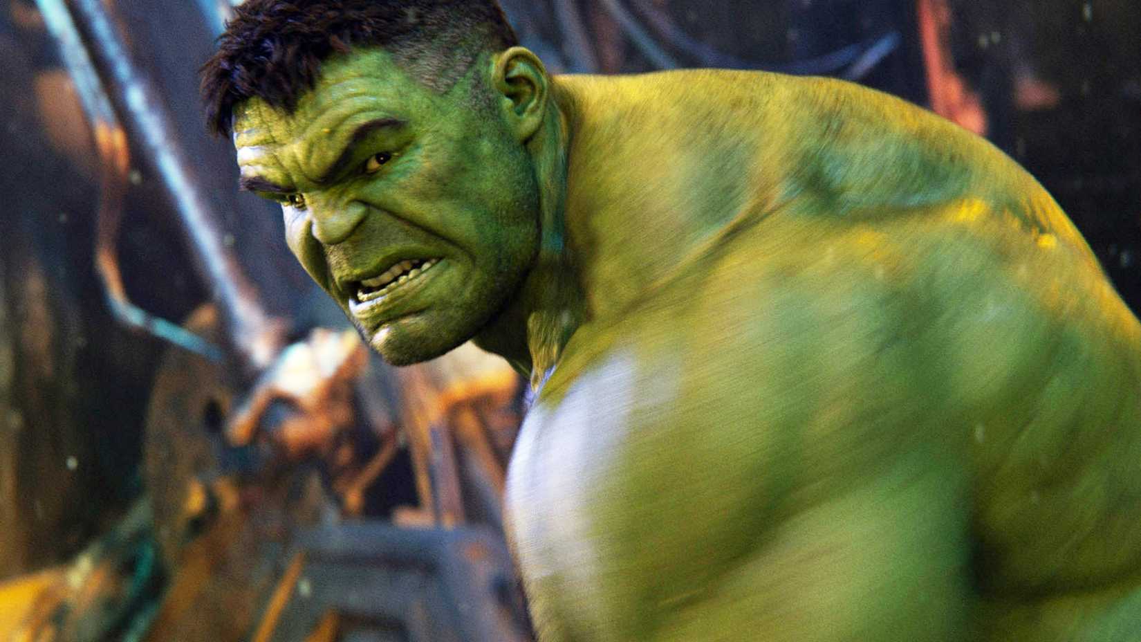 Mark Ruffalo as Hulk looking angry in Avengers Infinity War