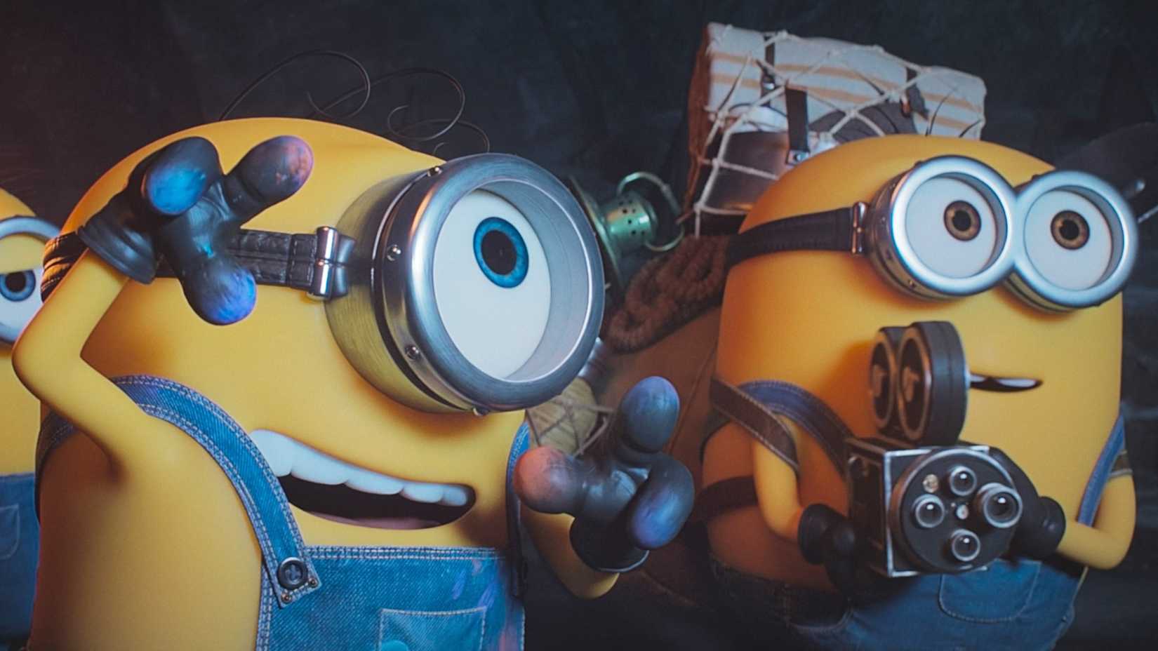 Minions excitedly planning their movie in Minions & Monsters