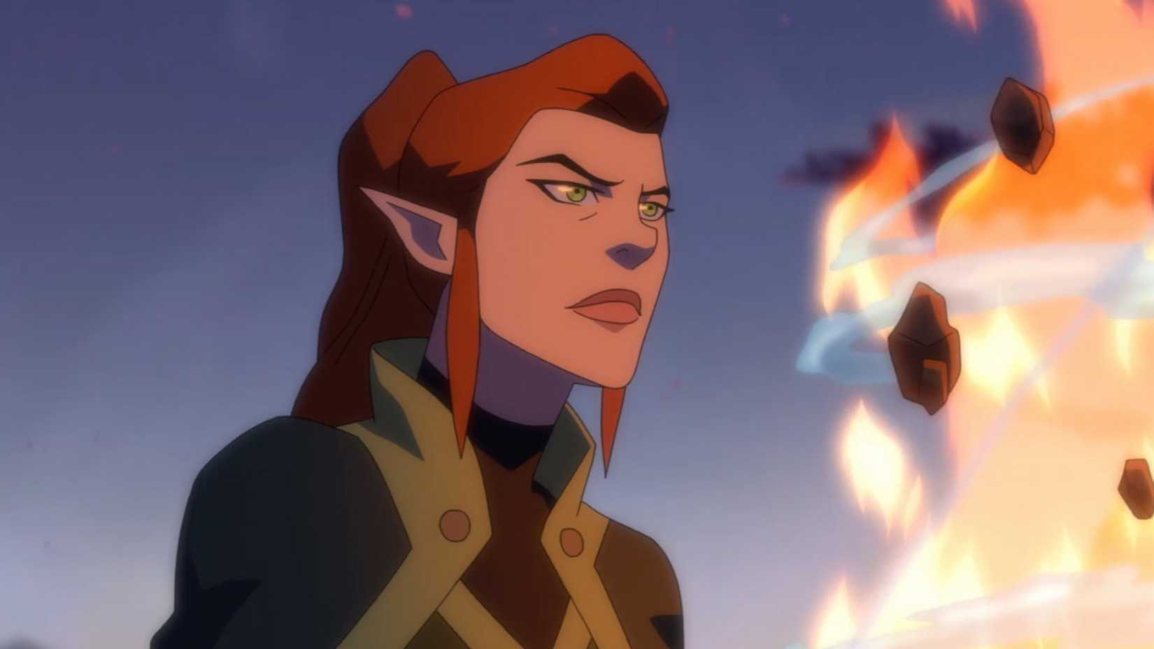 Vilya speaking to young Keyleth in The Legend of Vox Machina season 2x05