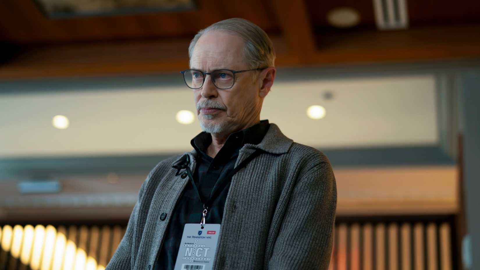 Steve Buscemi as a crossword-loving killer in Elsbeth season 3