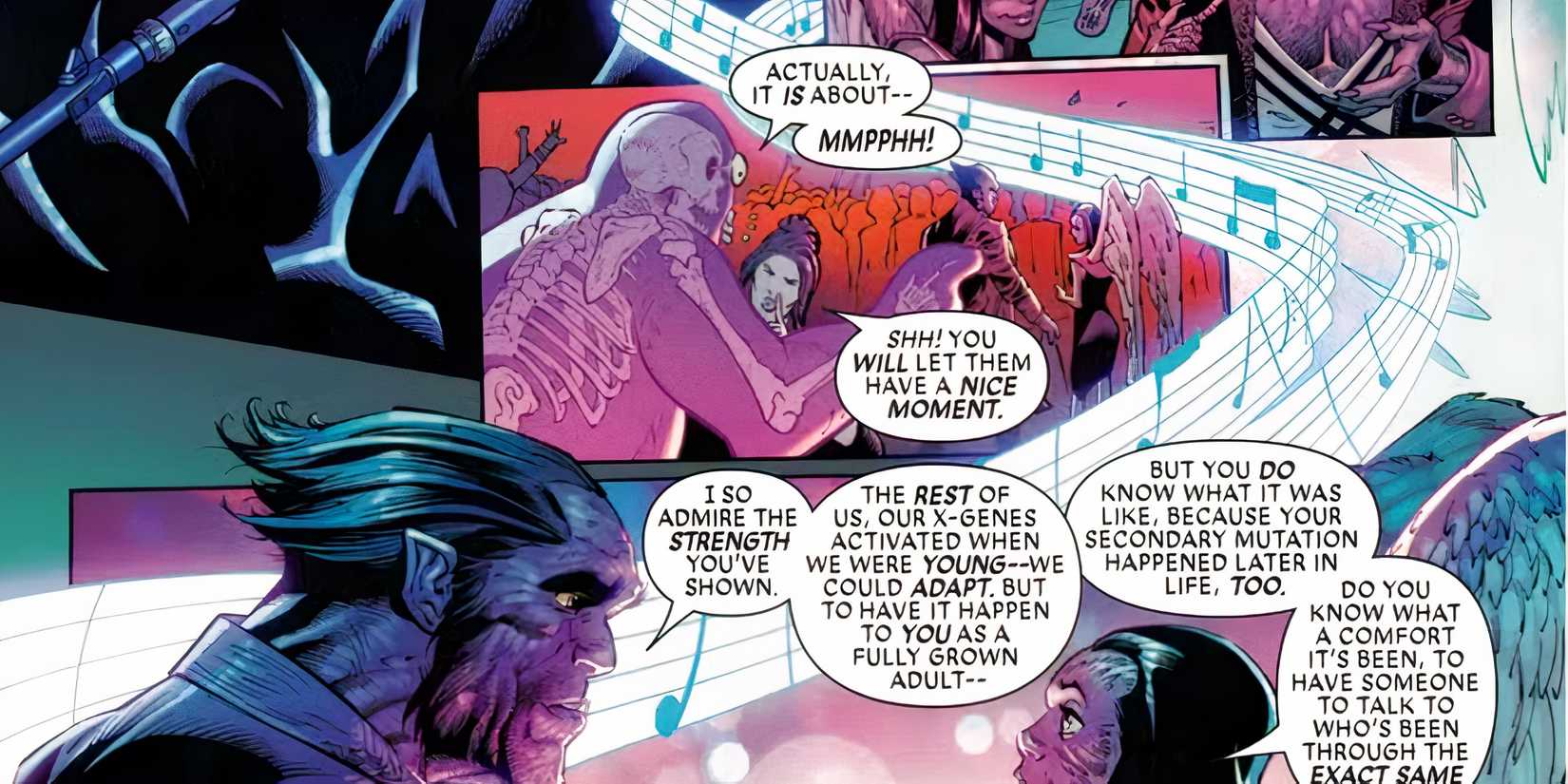 Hank McCoy (Beast) and Jennifer Starkey (Animalia)