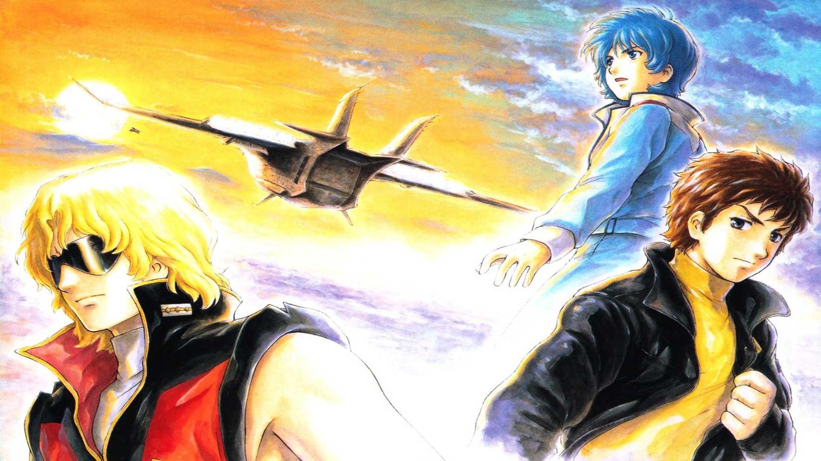 Artwork of Char, Amuro, and Kamille