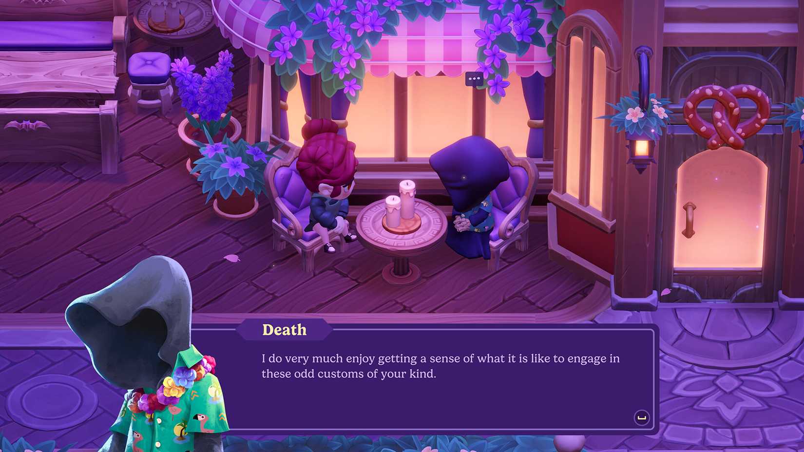 Moonlight Peaks conversation with Death in the evening
