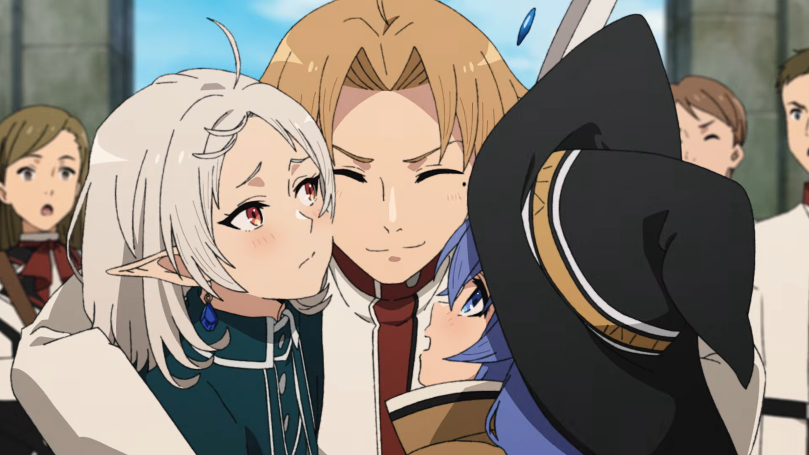  Jobless Reincarnation Season 3 PV featuring Rudeus hugging Roxy and Sylphiette.