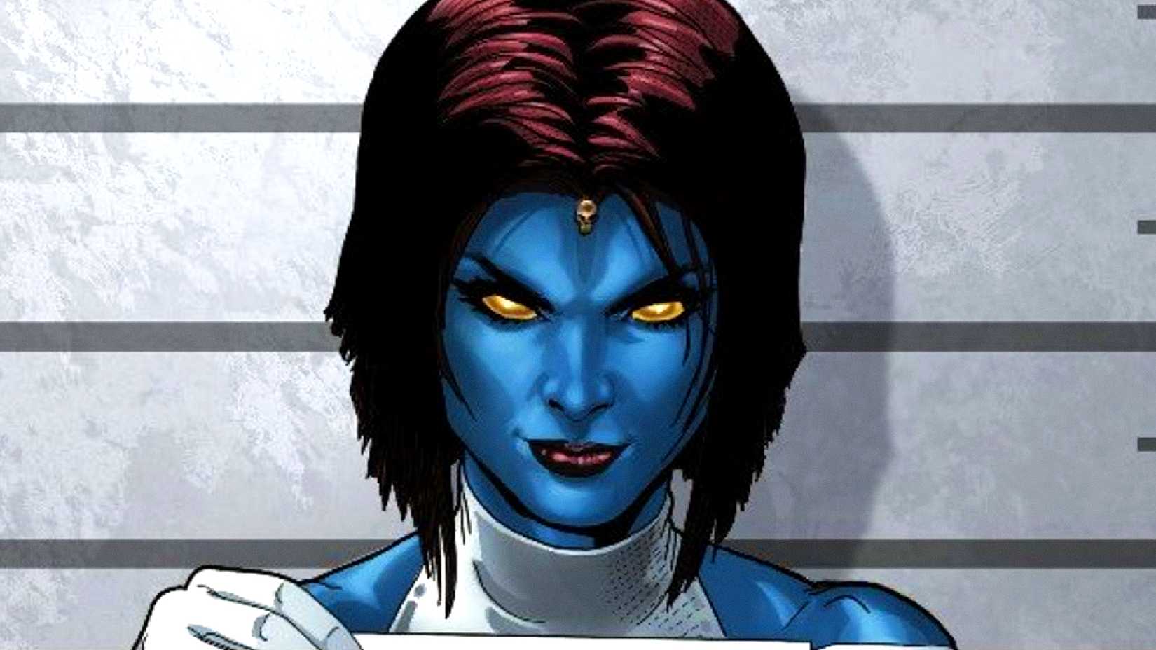 Mystique poses for her mug shot