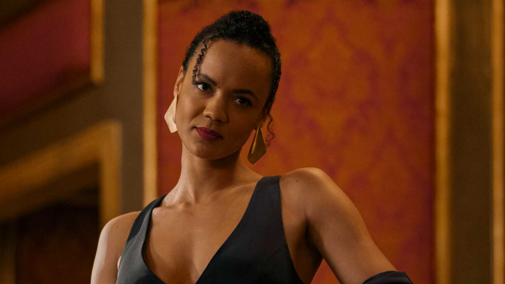 Neagley in a dress in Reacher season 2