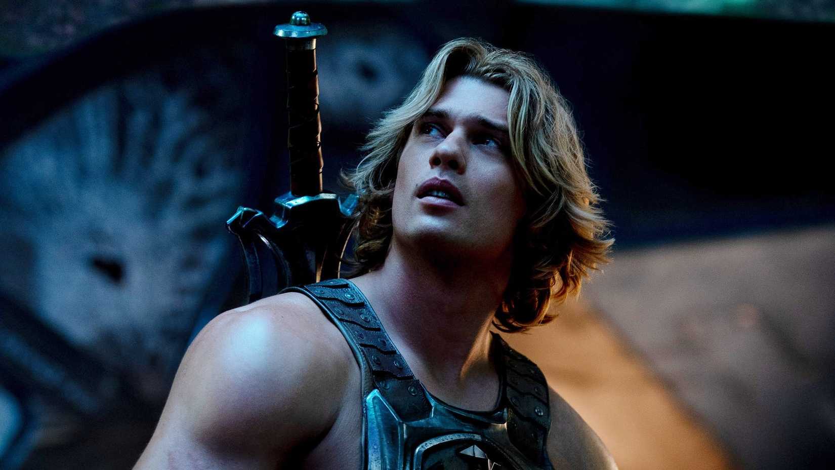 nicholas galitzine as he man looking up in masters of the universe