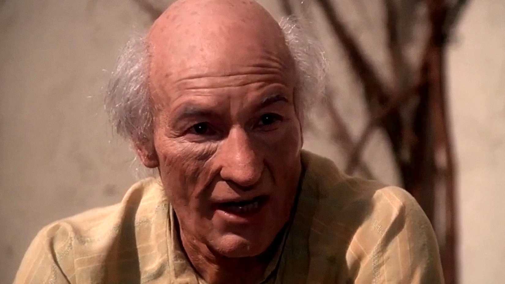 Picard as Kamin in Star Trek The Next Generation episode The Inner Light