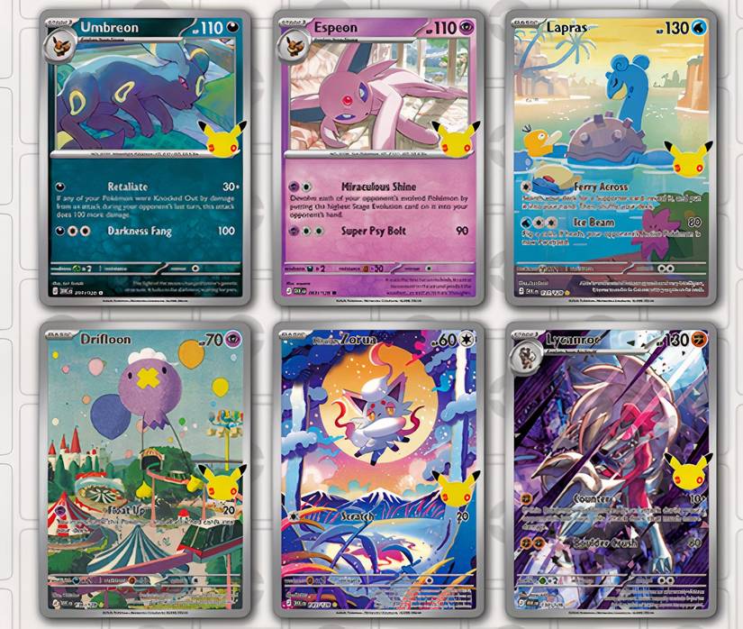 Pokemon 30th Celebration cards